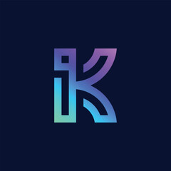 modern letter k logo design template