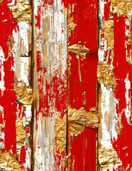 Red Gold Rustic Distressed Wood Background
