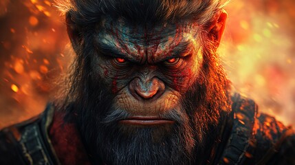 Captivating Portrait of a Fierce Warrior