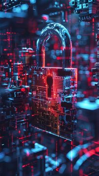 Abstract idea highlighting cyber protection.