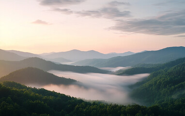 sunrise in the mountains