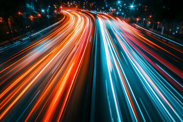 Obraz premium Abstract Background with Bright Lines of Light and Speed