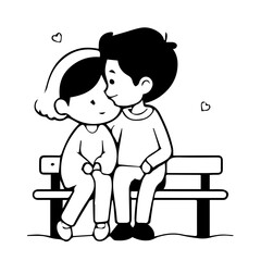 cute doodle avatar of a couple 