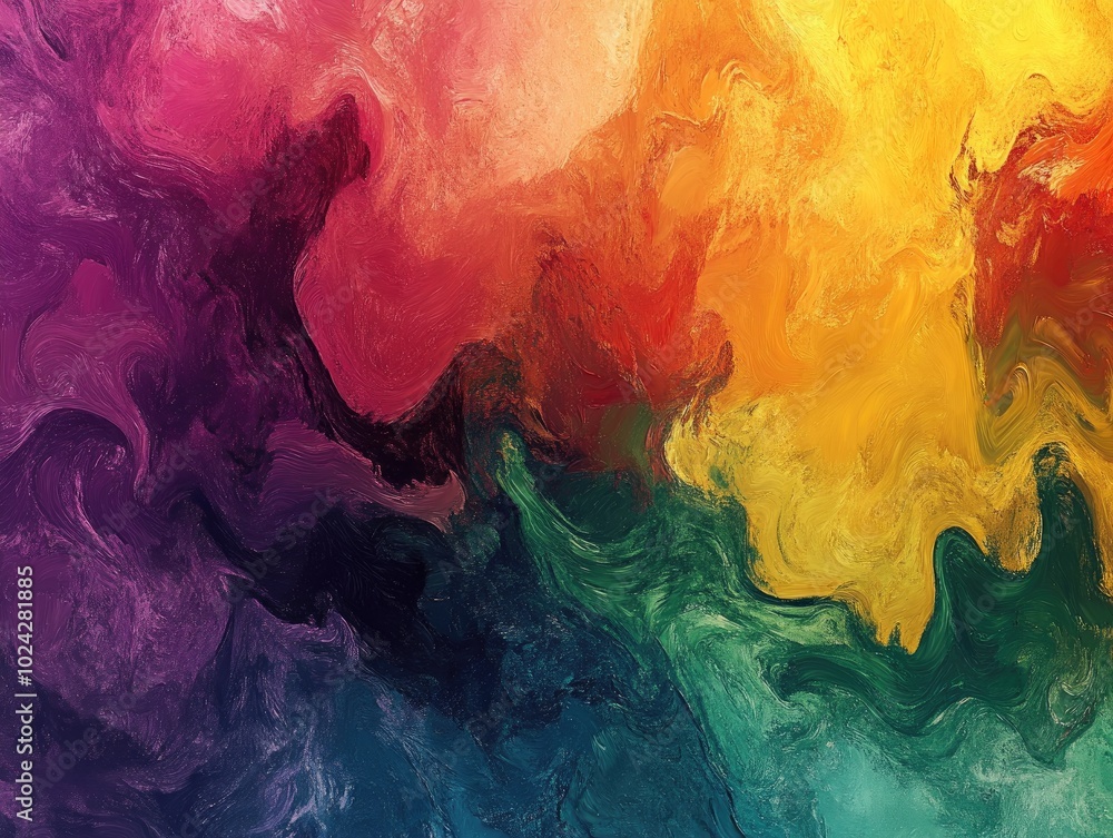Poster Abstract vibrant fantasy textured background in multiple colors Design and artistic elements