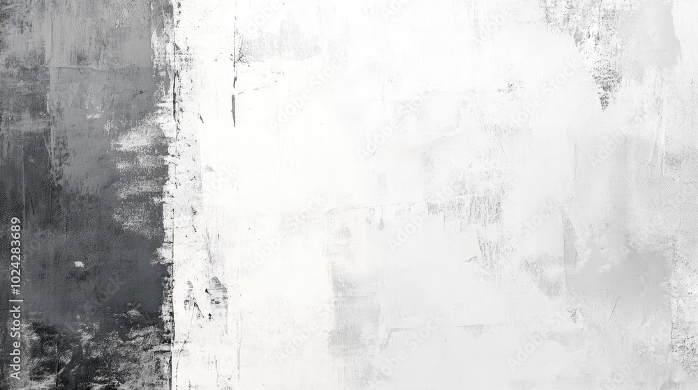 Aufkleber Abstract painting with overlapping gray and white layers Modern wallpaper design element featuring empty space for images or text