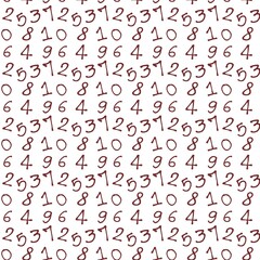 Seamless number pattern for all print