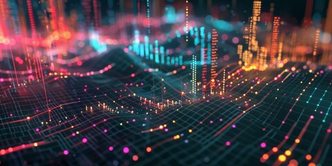 Fototapeta premium Conceptual visualization of marketing data.