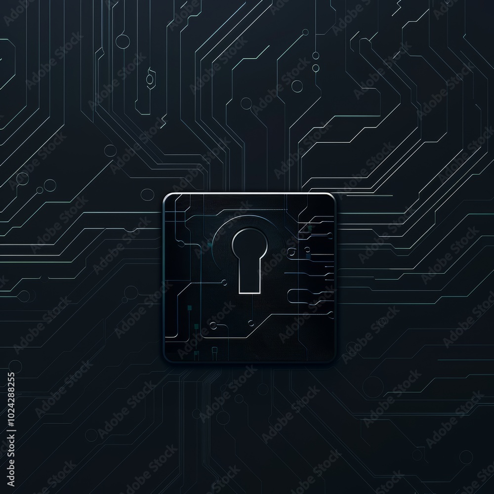 Poster copy space for adding digital security text.