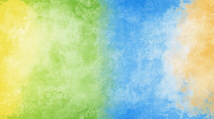 Vibrant watercolor background with green, yellow, blue hues