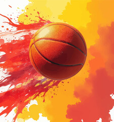 Fototapeta premium Dynamic Basketball Splash