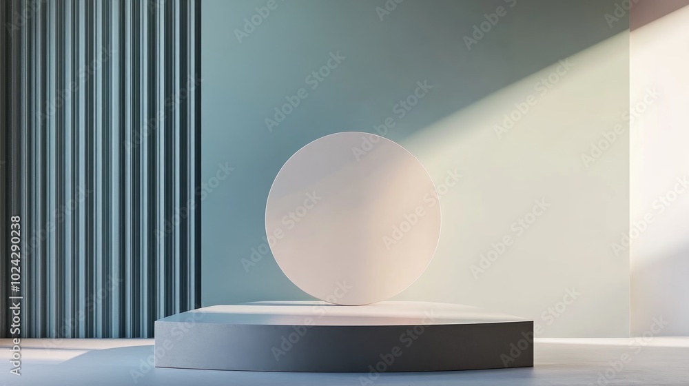 Poster 3D background featuring a minimal podium scene for product display