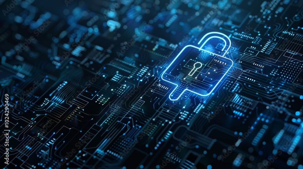 Aufkleber dark outline of cybersecurity protocols.