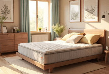 Modern Bedroom with Large Window, Neutral Colors, and Natural Light