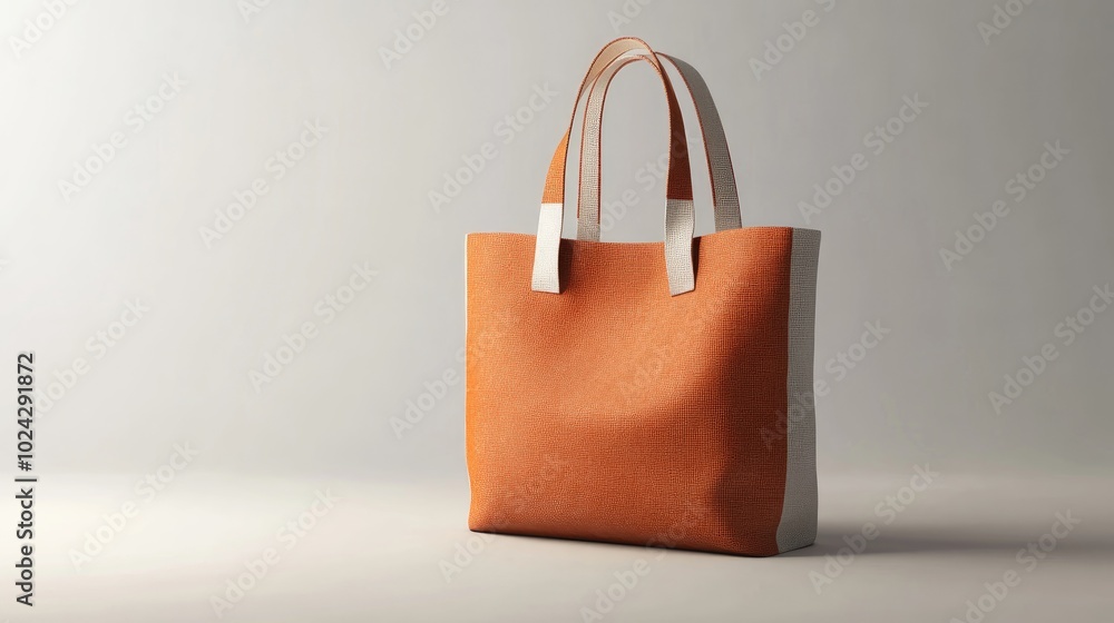 Poster Blank tote bag mockup design displayed on a white background featuring 3D rendering and illustration
