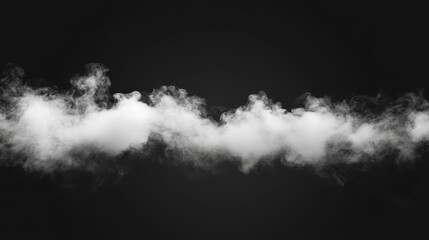 Ethereal white smoke black background