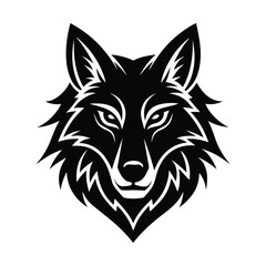 black wolf head icon 