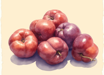 Fototapeta premium Vibrant Red Apples in Still Life Arrangement