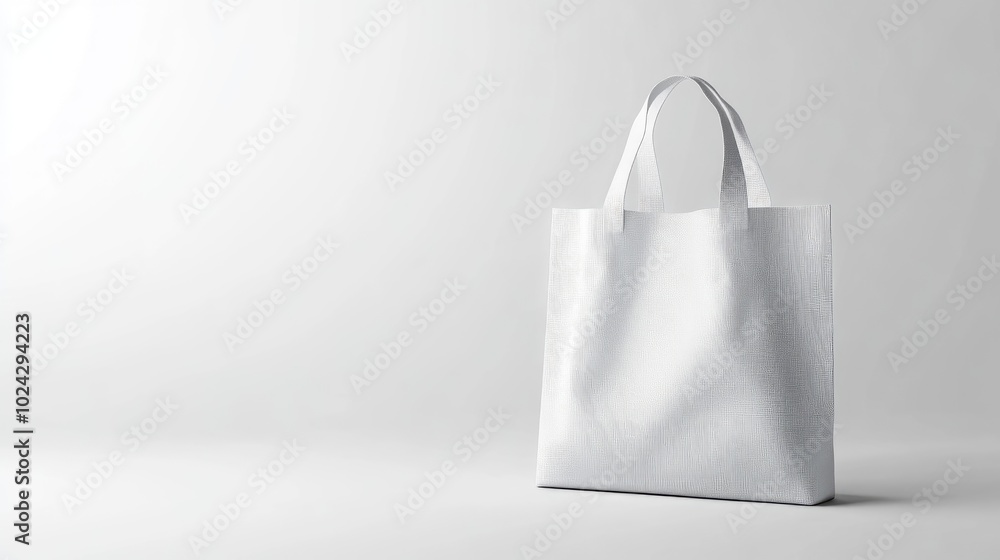 Poster Blank tote bag mockup design displayed on a white background featuring 3D rendering and illustration