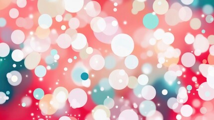 Abstract Blue Background Featuring White Circular Bokeh
