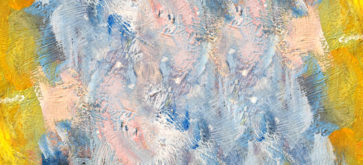 Hand draw Digital painting abstract art ,colorful paintings texture on canvas abstract panorama background design 