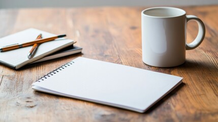 Minimalist Workspace with Simple Wooden Desk