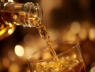 2グラスにお酒を注ぐ　Gererated AI