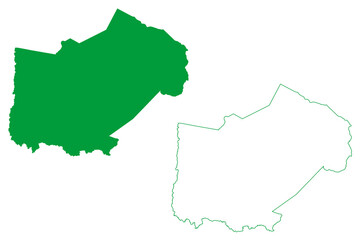 Catu municipality (Bahia state, Municipalities of Brazil, Federative Republic of Brazil) map vector illustration, scribble sketch Catu map