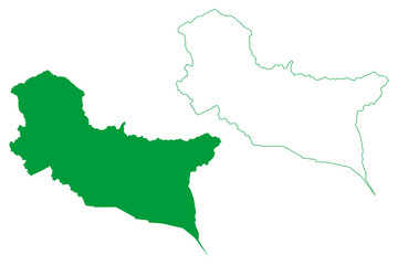 Cícero Dantas municipality (Bahia state, Municipalities of Brazil, Federative Republic of Brazil) map vector illustration, scribble sketch Cicero Dantas map