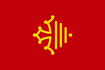Flag of Occitania (Regions of France, French Republic)