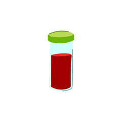 hematology blood test vial cartoon. centrifuge needle, venipuncture specimen, results pathology hematology blood test vial sign. isolated symbol vector illustration