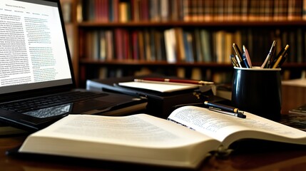 An independent author working on self-publishing their book, with notes and a manuscript open on the computer