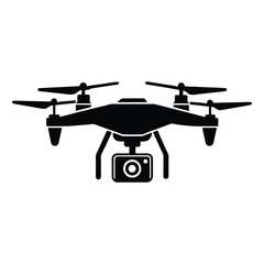 black color Drone icon. Vector drone icon black design.