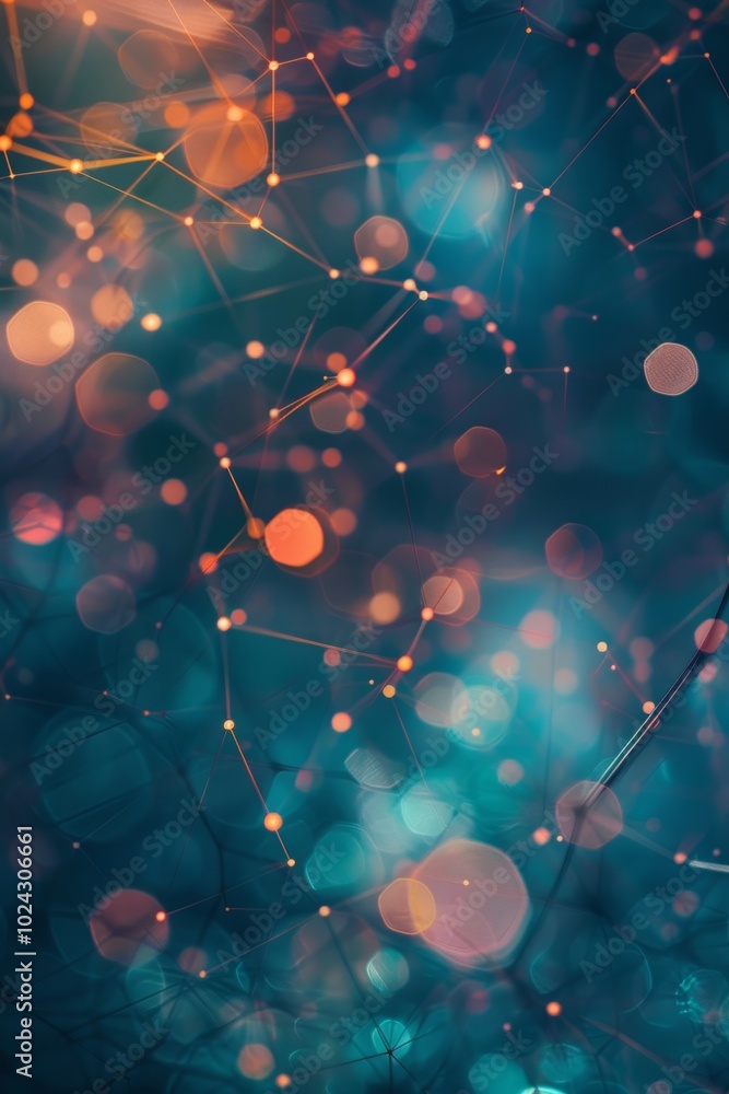 Poster abstract backdrop featuring network defense patterns.