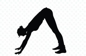 Silhouette of a woman in Yoga Pose 