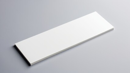 Minimalist bookmark mockup showing a classic, rectangular bookmark in a neutral setting. Great for use in digital or print media presentations, focusing solely on the bookmark design