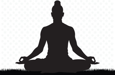 Silhouette of a man in Yoga Pose