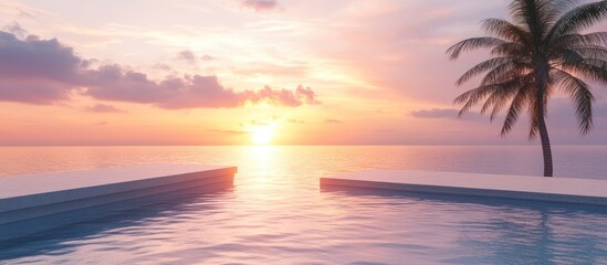 Sunset Poolside Paradise
