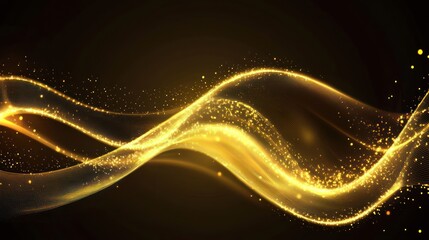 Abstract Golden Wave