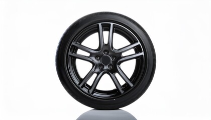 Obraz premium car wheel isolated on white background 
