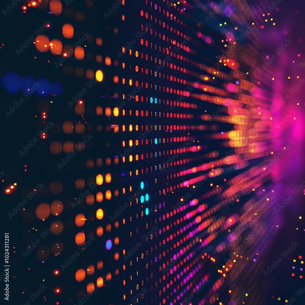 Poster abstract color background for marketing data insights.