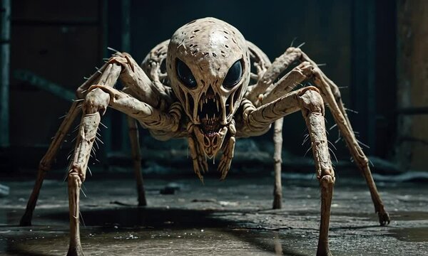 spider bone walking animation