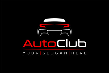 Silhouette Car Logo Abstract Lines Vector. Vector illustration