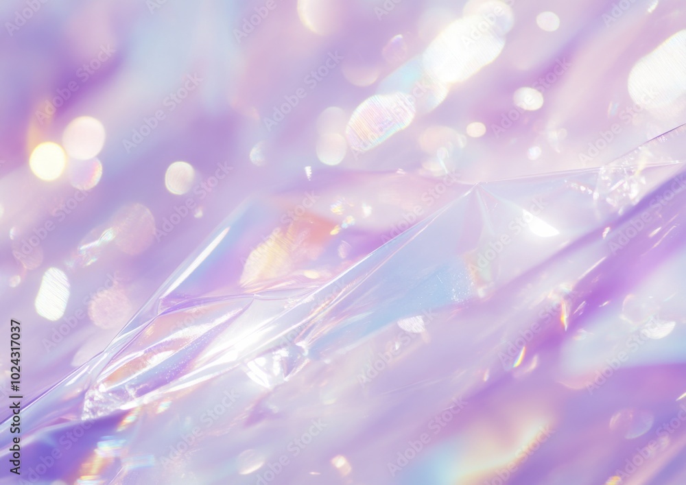 Poster holographic light effect background with shimmering colors and textures, creating dreamy and etherea