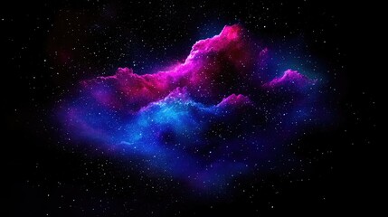 Fototapeta premium A cosmic masterpiece of swirling purple and blue clouds dances through the vast darkness of space, illuminating the universe in a breathtaking display of celestial beauty