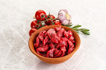 Raw beef meat for cooking