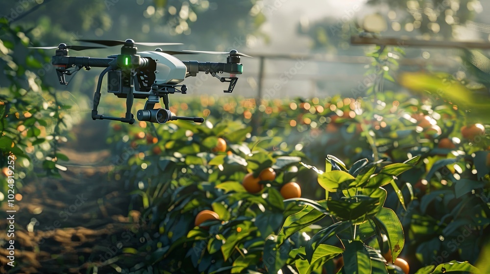Poster Drones and sensors actively monitor crops, while AI technologies enhance agricultural practices for better yield and sustainability. Generative AI