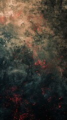 Abstract Grunge Texture with Red and Black Tones