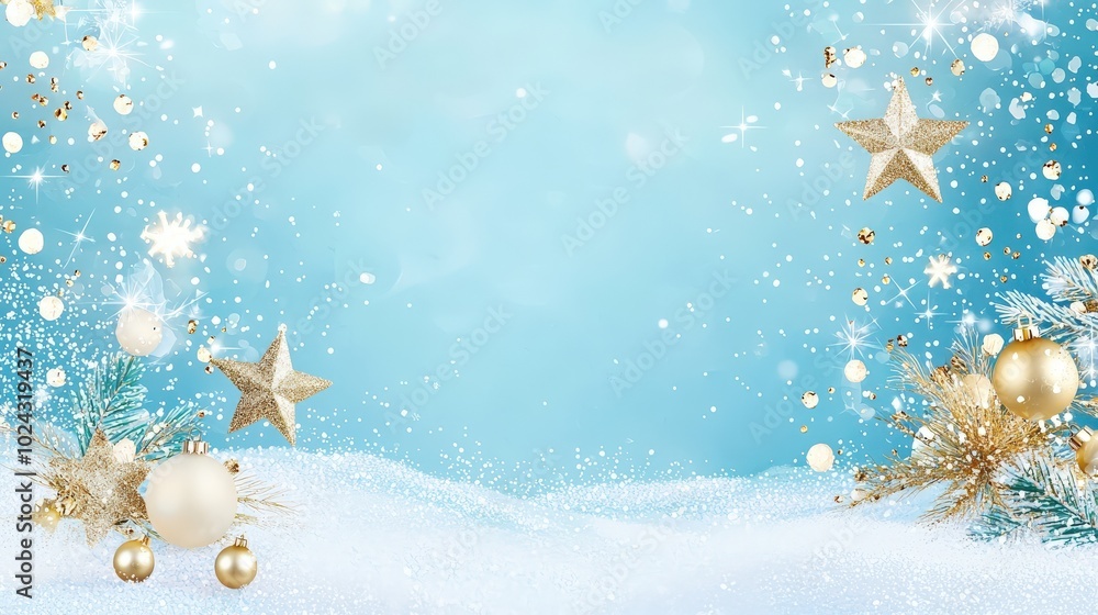 Poster a clean, minimalist winter background with subtle sparkling lights, perfect for a christmas theme. f