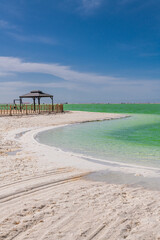 Leisure area around Qarhan or Chaerhan lake in Qinghai, China