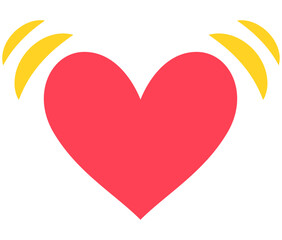 ドキドキするハートのイラスト【1】